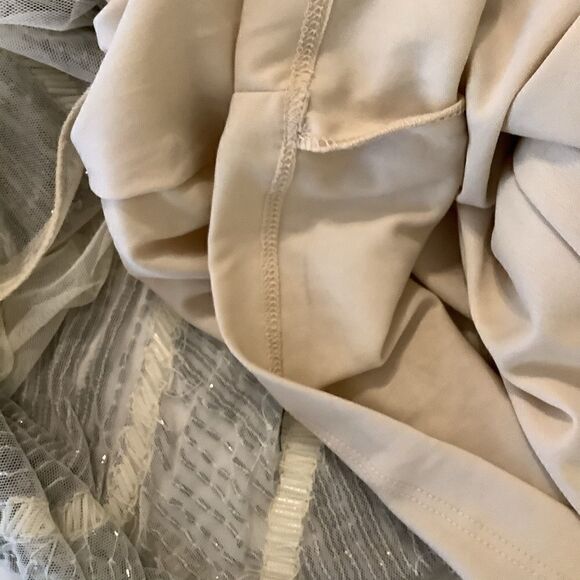 #125 THE JETSET DIARIES the nude beaded mini dress - Picture 11 of 13